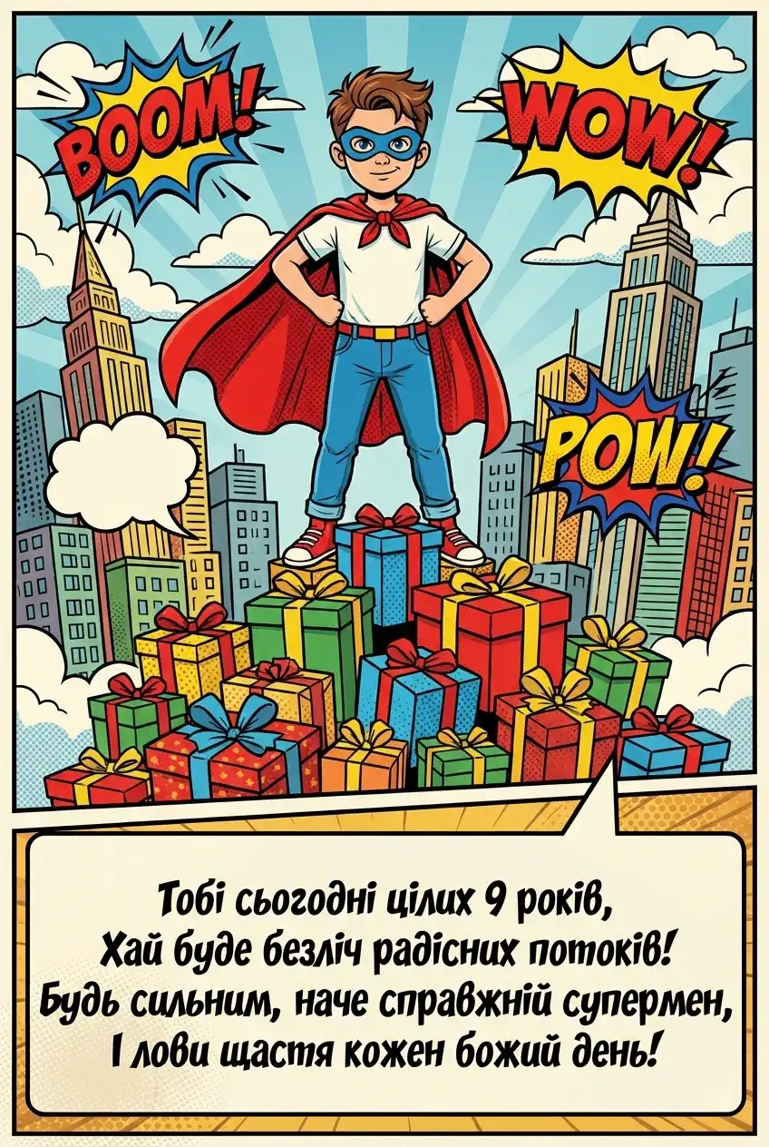 з днем народження 9 років хлопчику