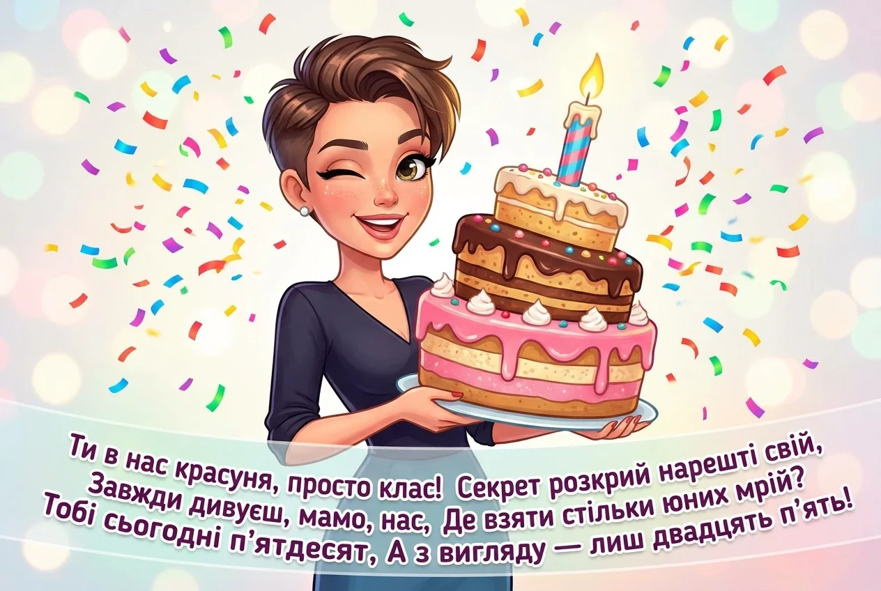 привітання з ювілеєм 50 років мамі