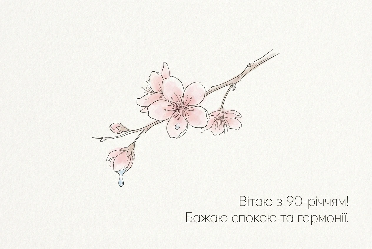вітання з 90 річним ювілеєм