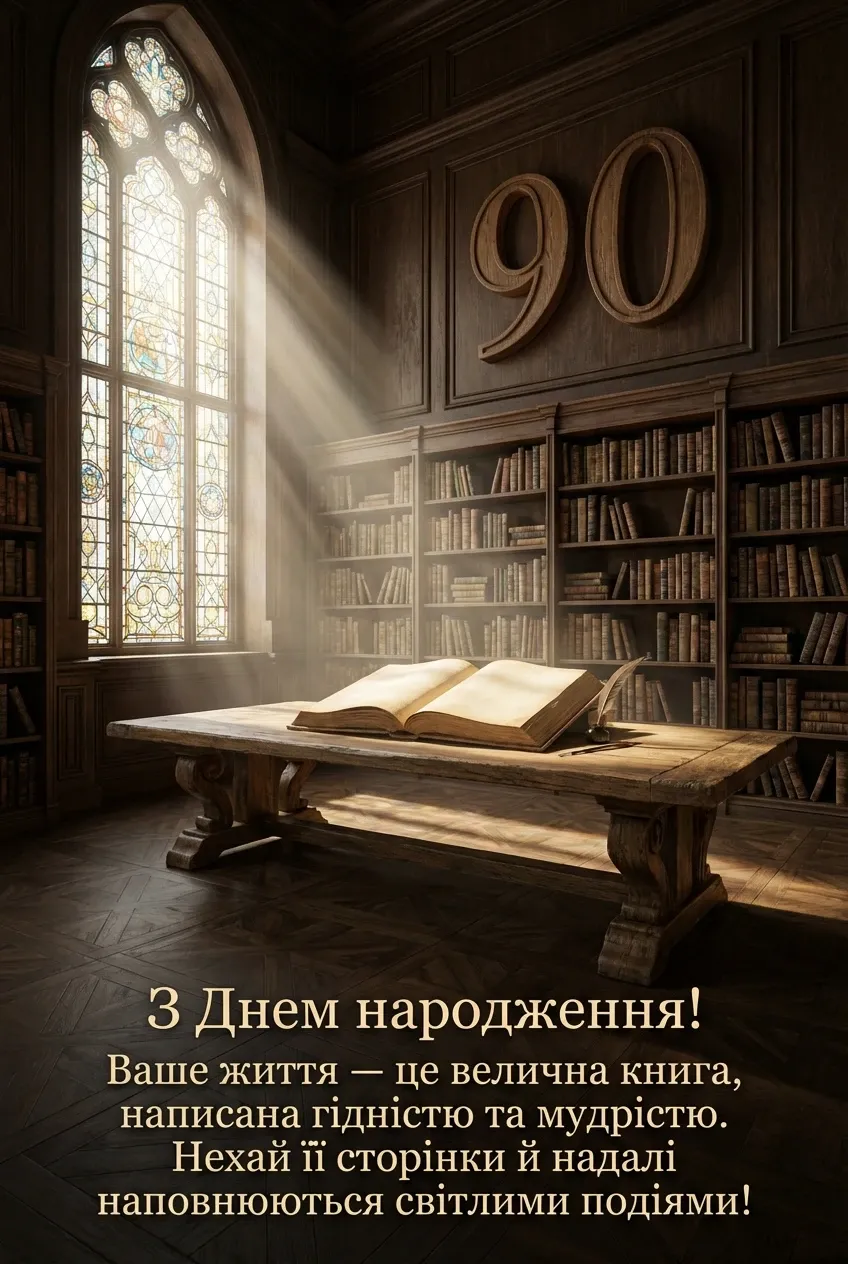 вітання з 90 річним ювілеєм