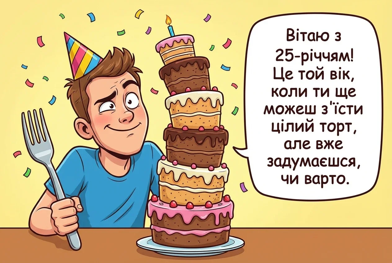 з ювілеєм 25 хлопцеві з ювілеєм 25 хлопцеві