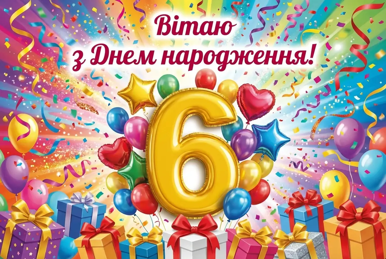 вітання з днем народження дівчинці 6 років