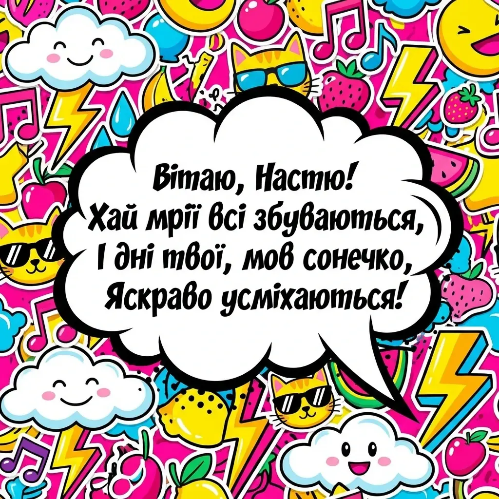 з днем народження настя картинки