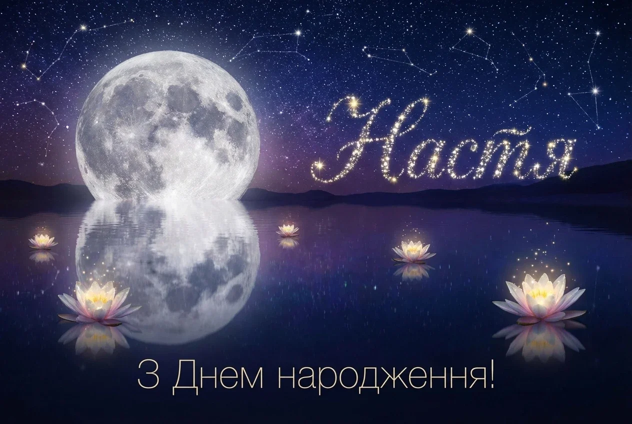 з днем народження настя картинки