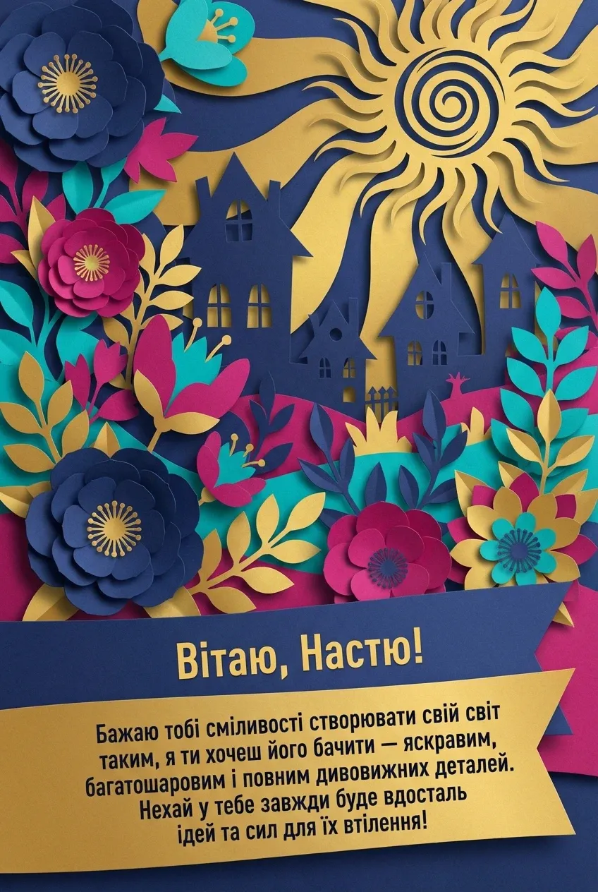 з днем народження настя картинки