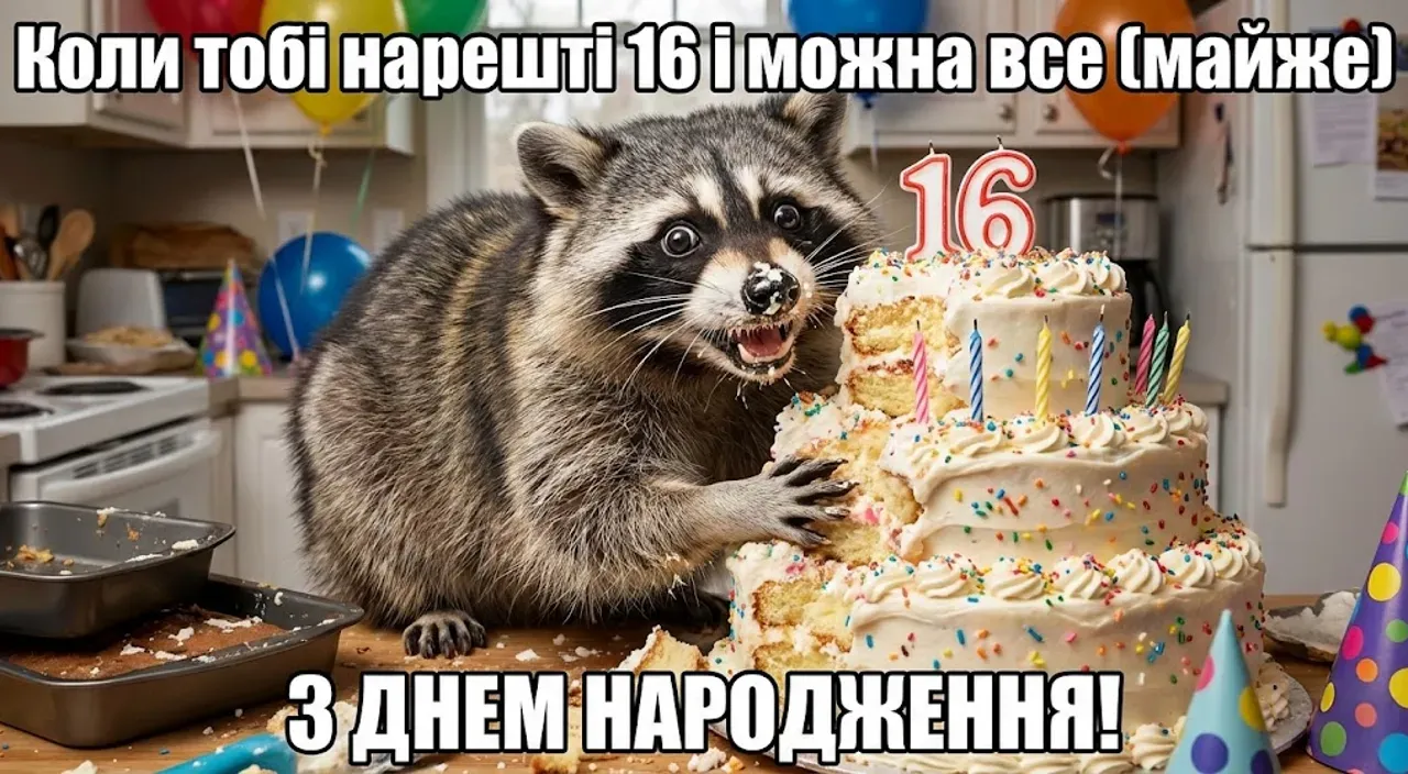 Привітання дівчині з днем народження на 16 років