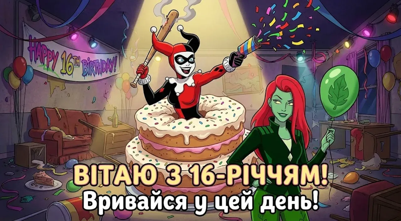 Привітання дівчині з днем народження на 16 років