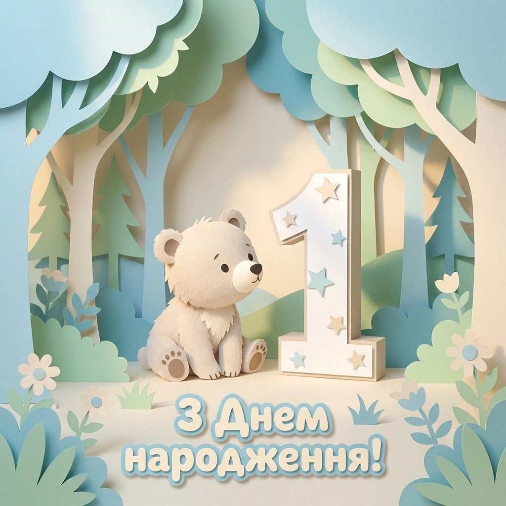з днем народження хлопчика 1 рік
