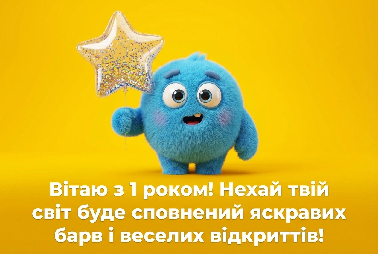 з днем народження хлопчика 1 рік