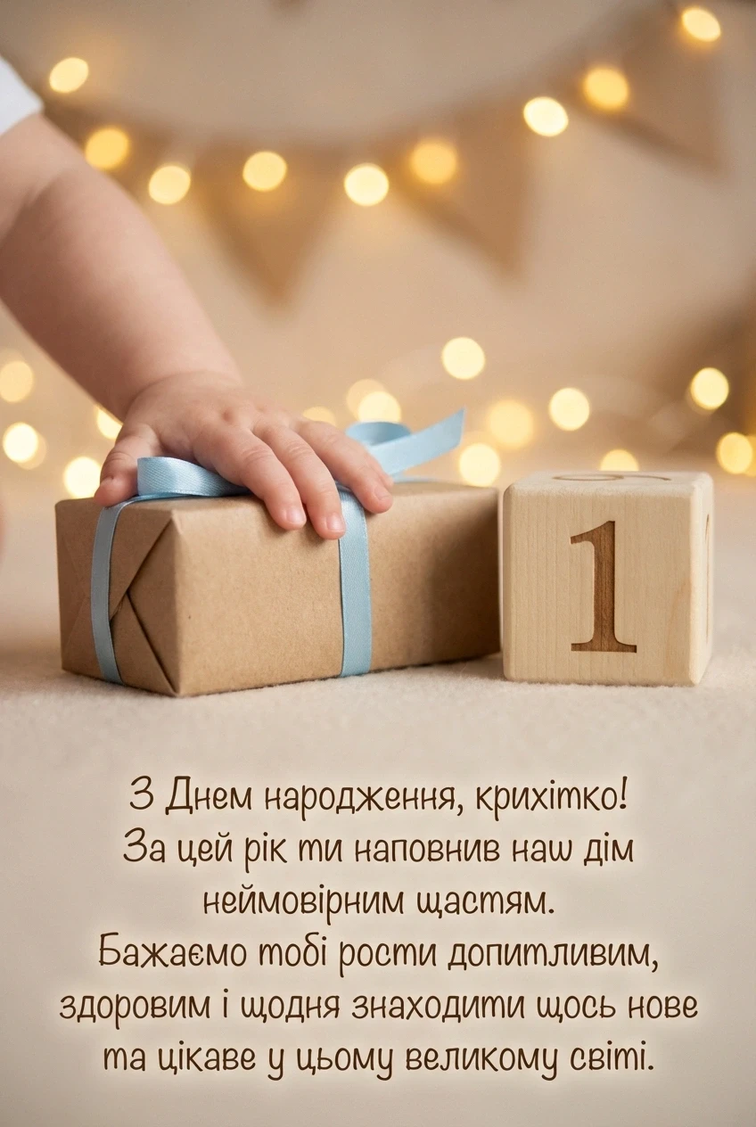 з днем народження хлопчика 1 рік