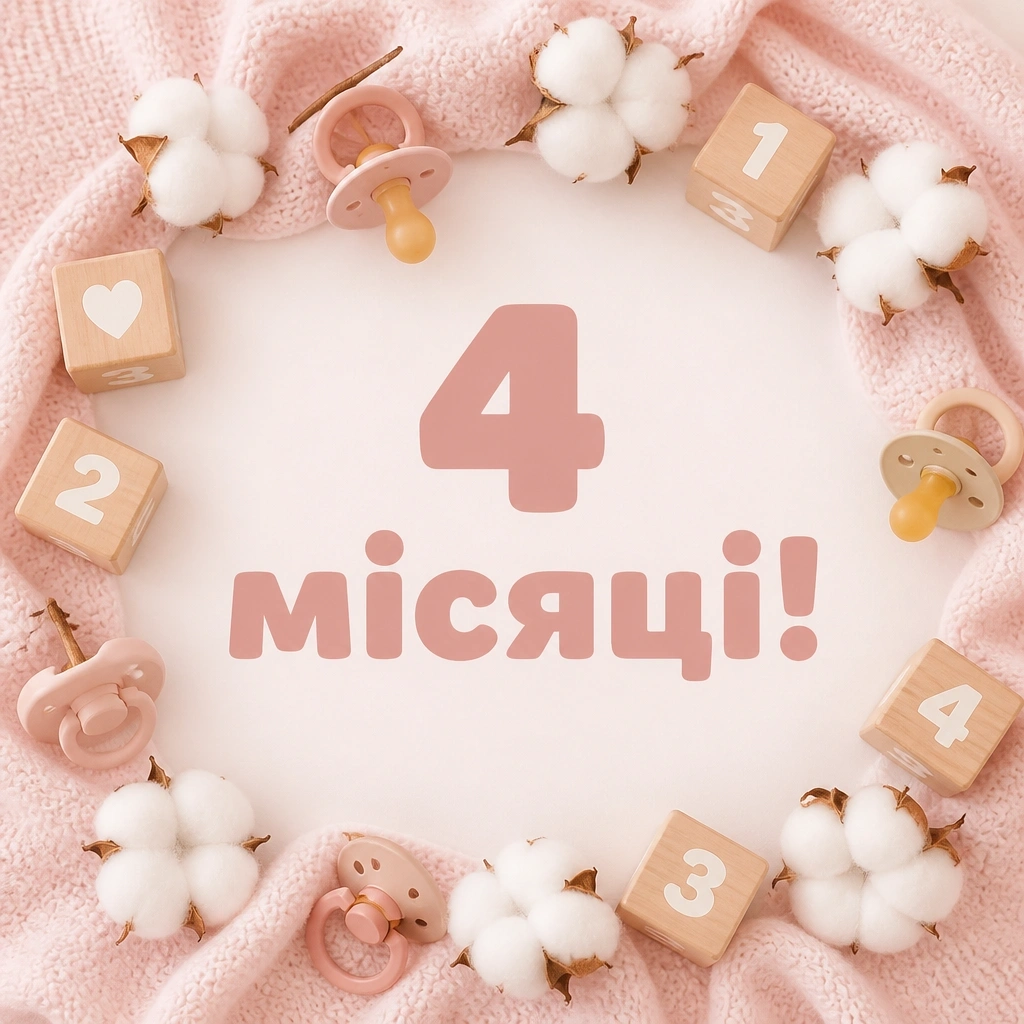 4 місяці дівчинці привітання