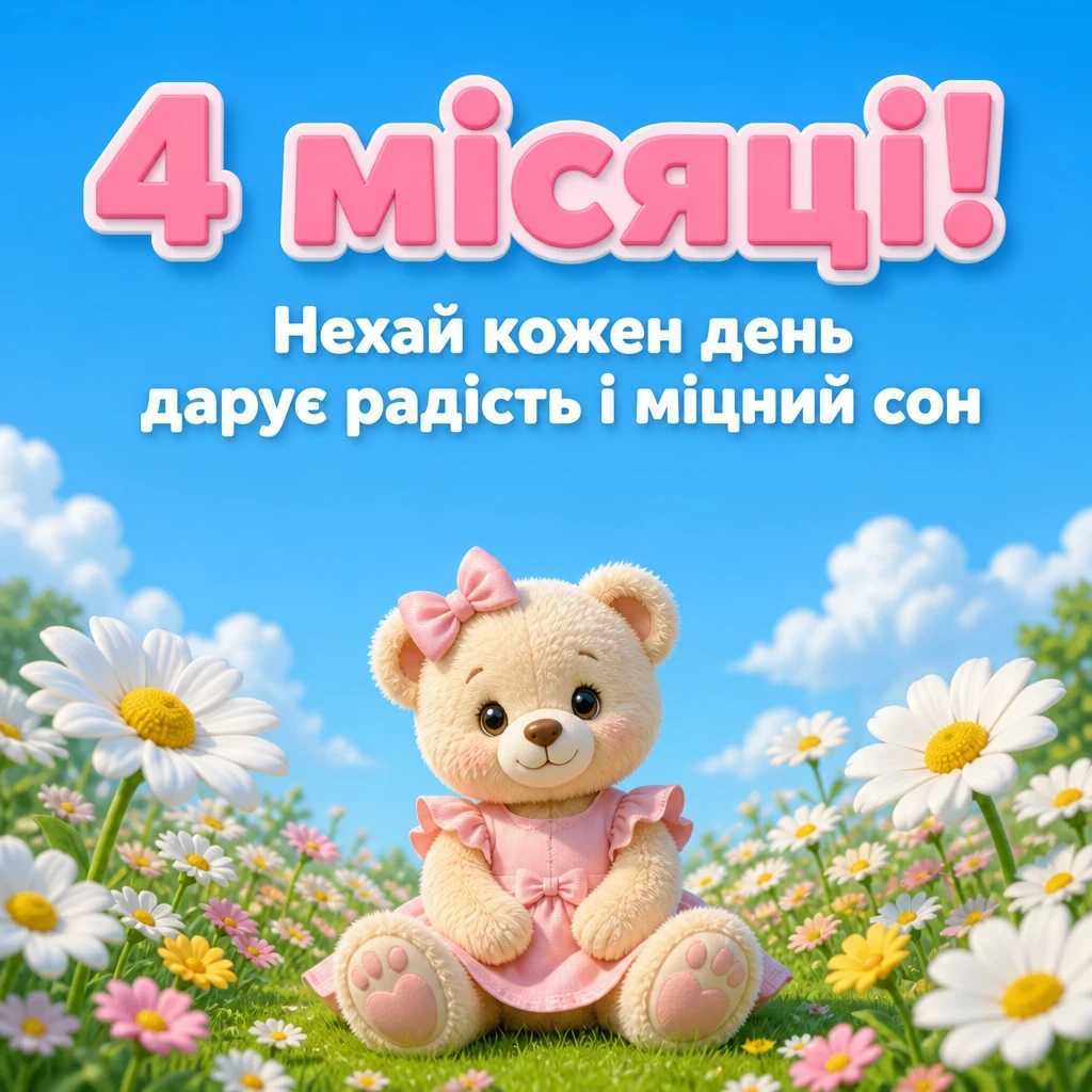 4 місяці дівчинці привітання