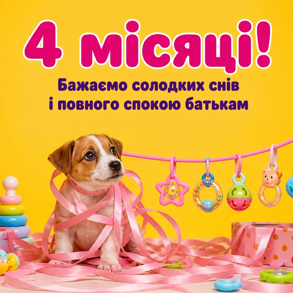 4 місяці дівчинці привітання