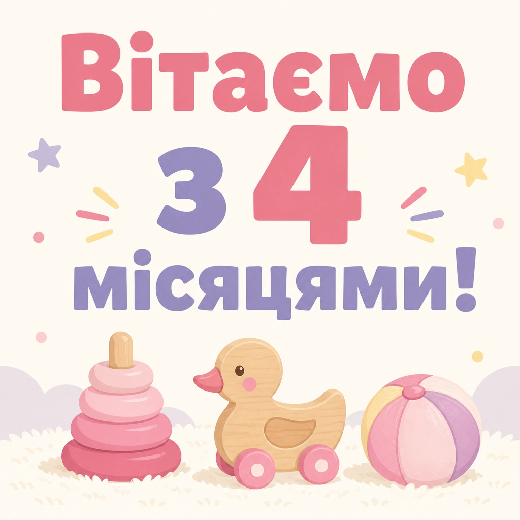 4 місяці дівчинці привітання