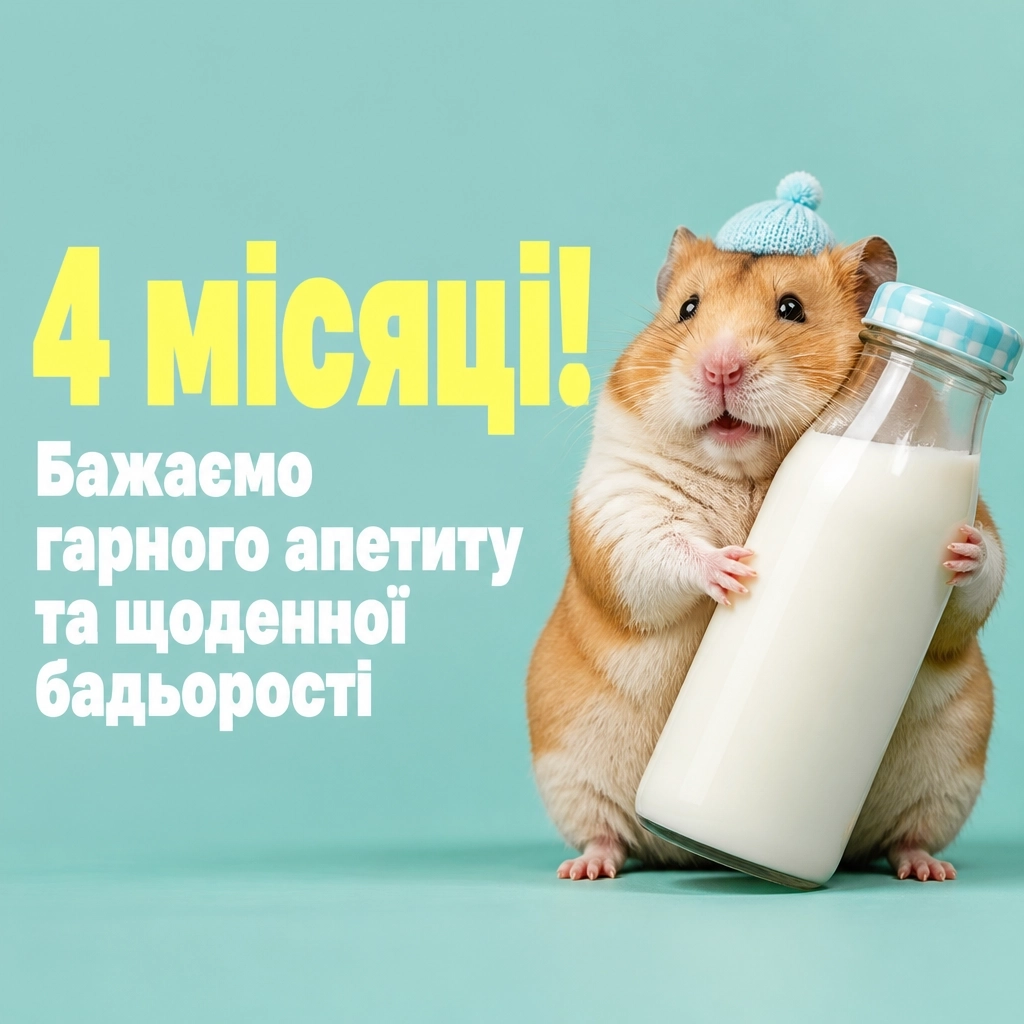 4 місяці дівчинці привітання