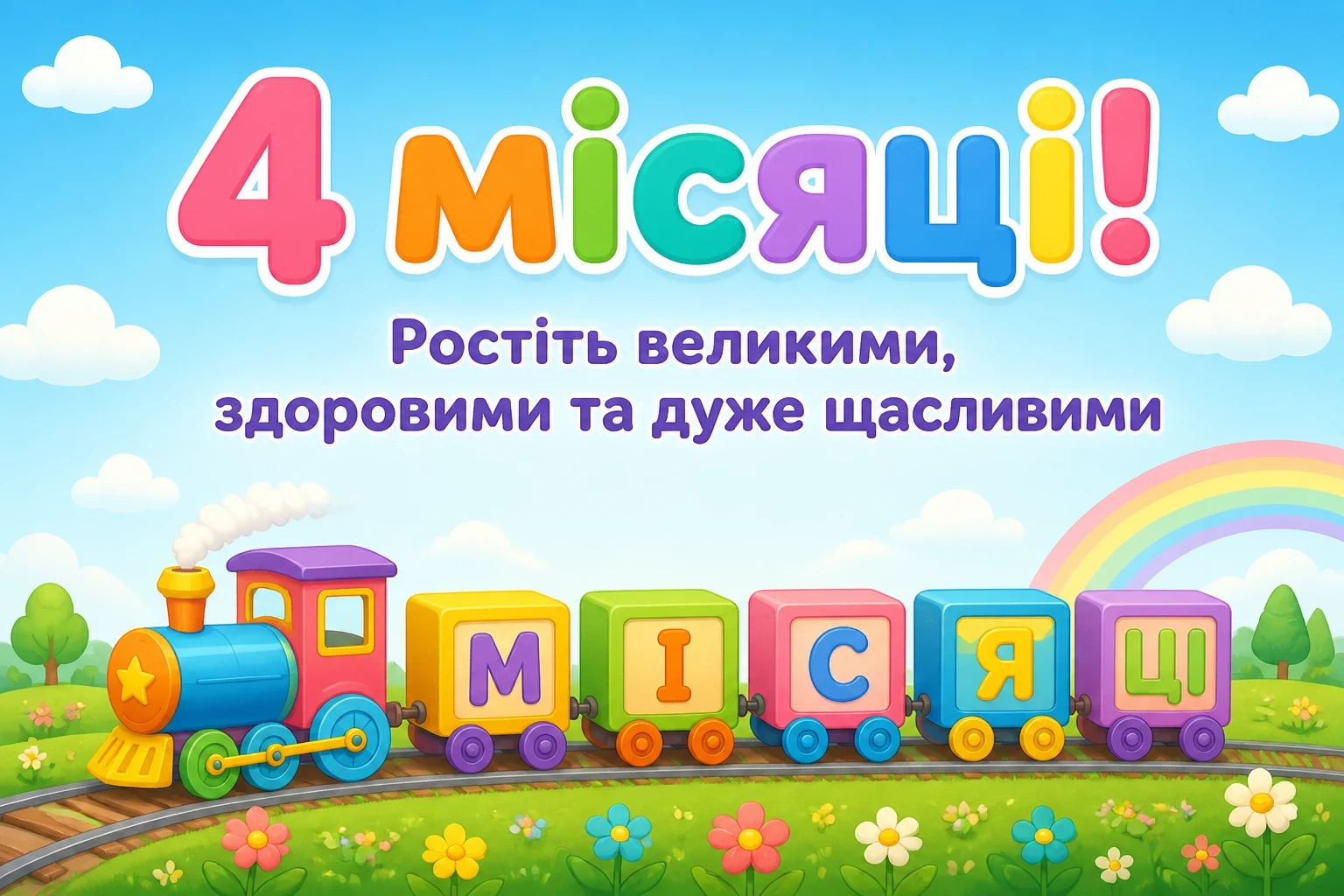 4 місяці дівчинці привітання