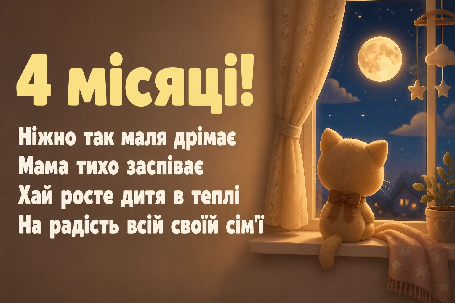 4 місяці дівчинці привітання