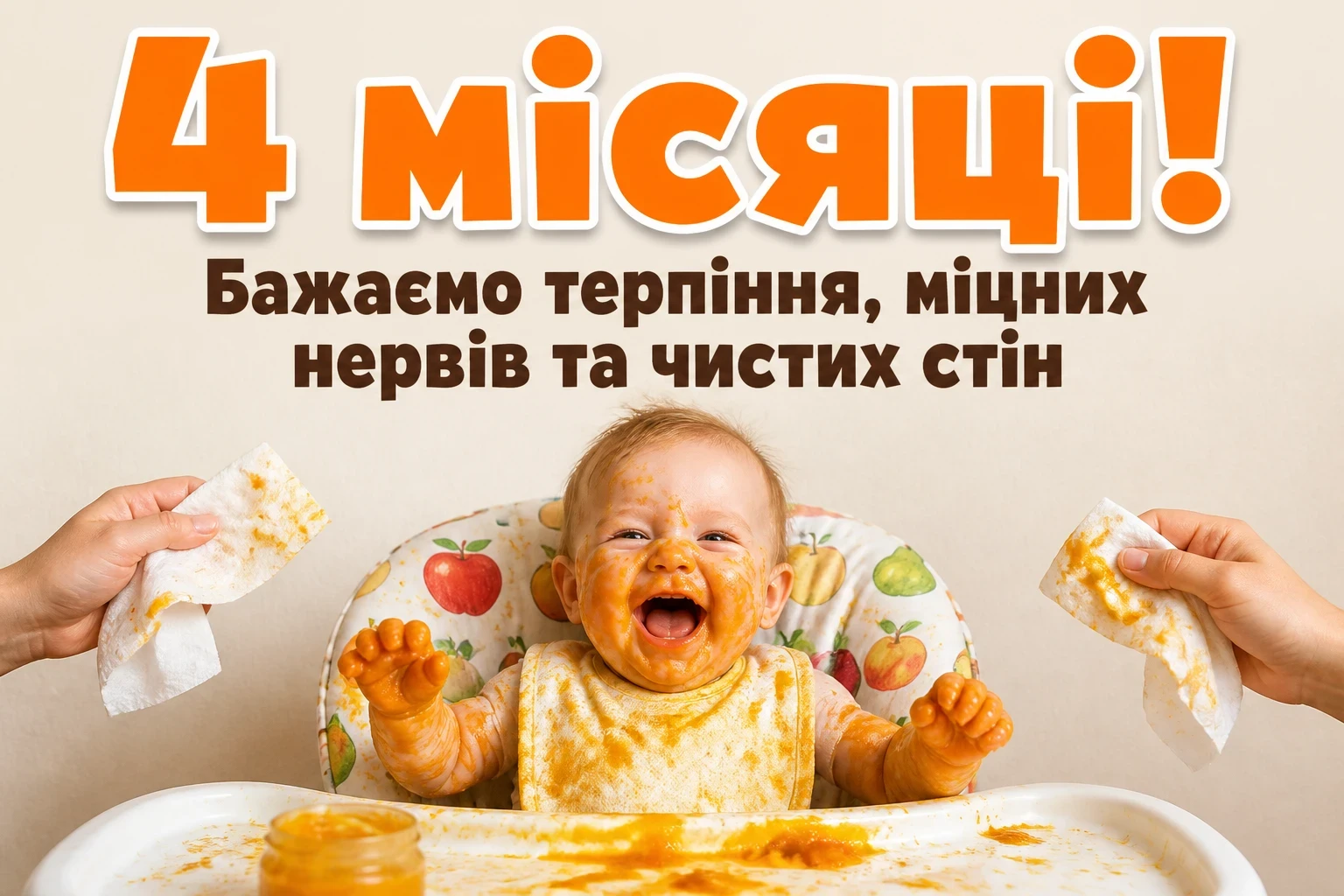 4 місяці дівчинці привітання