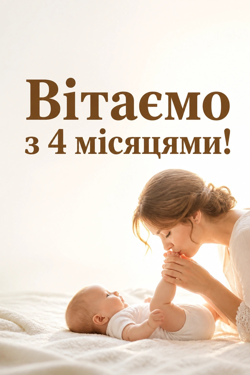 4 місяці дівчинці привітання