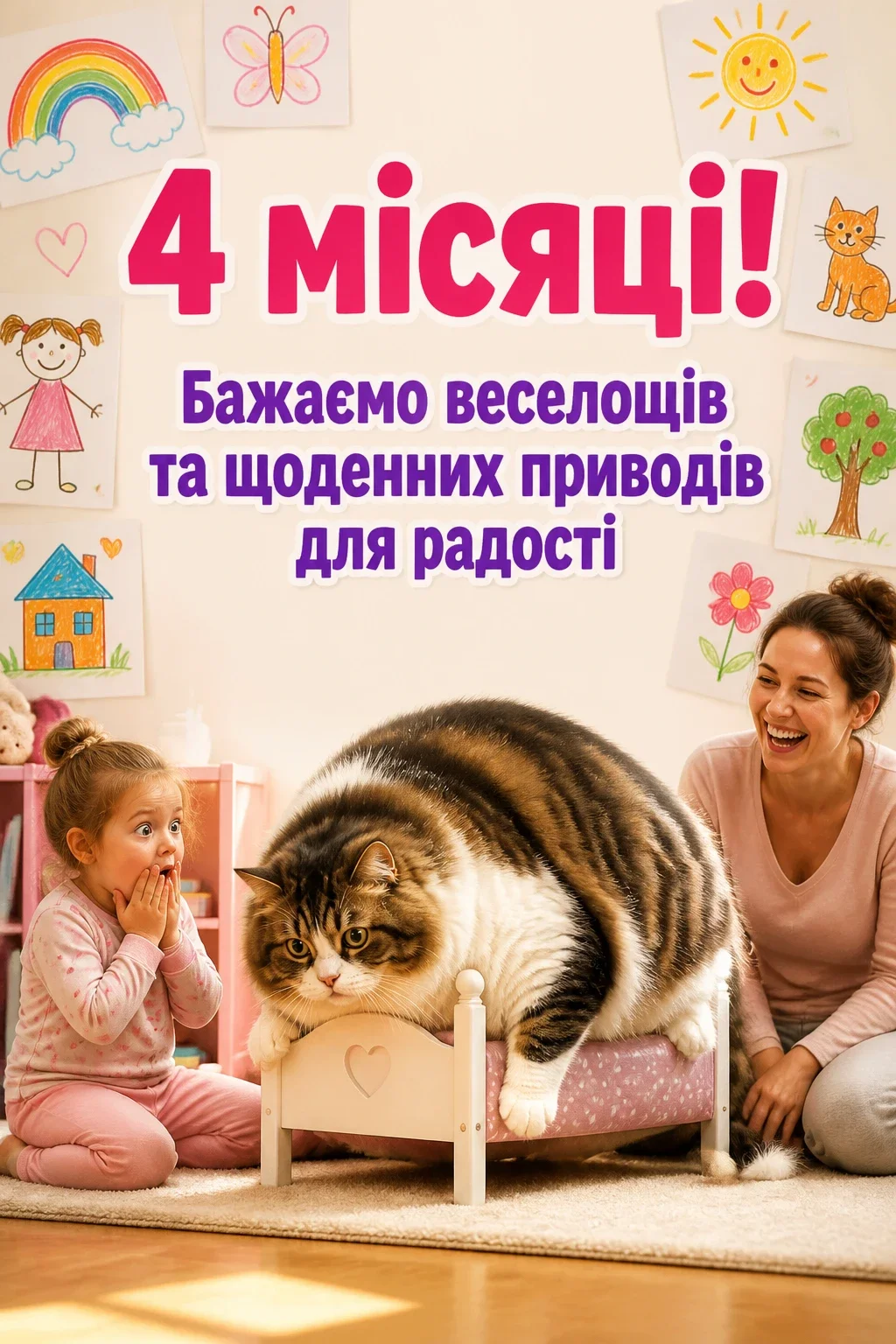 4 місяці дівчинці привітання