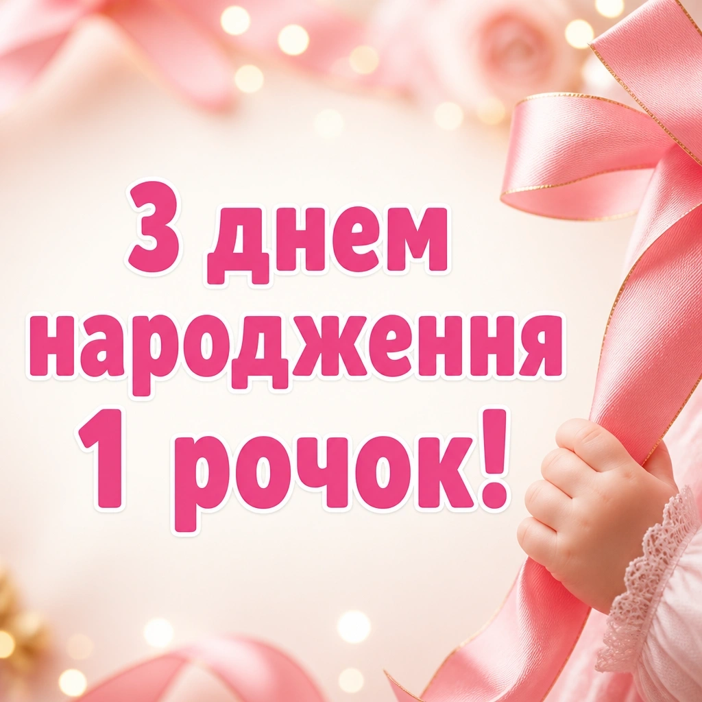 привітання з 1 рочком дівчинку