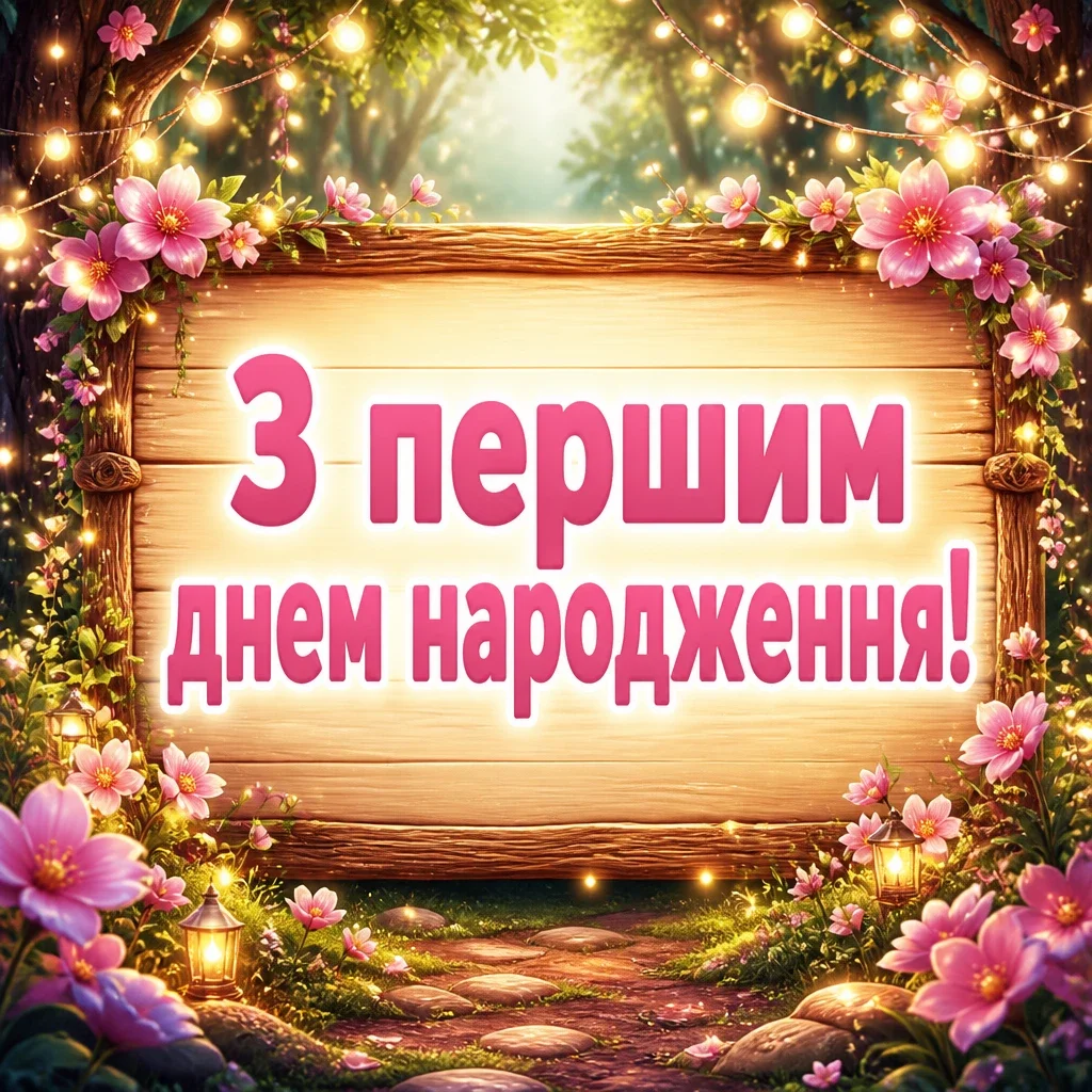 привітання з 1 рочком дівчинку