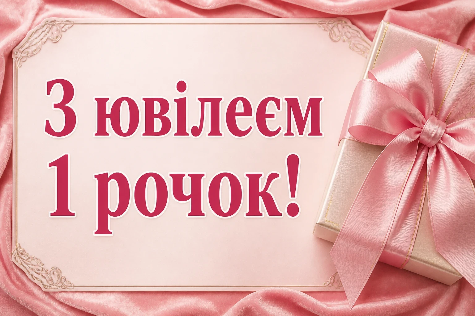 привітання з 1 рочком дівчинку