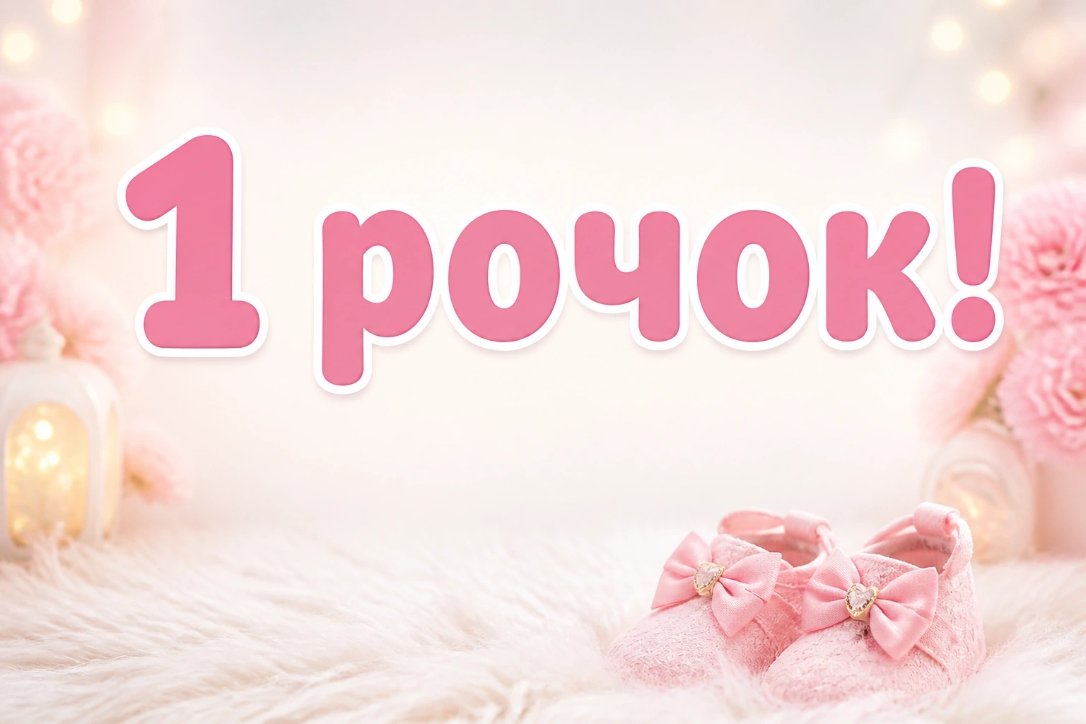 привітання з 1 рочком дівчинку