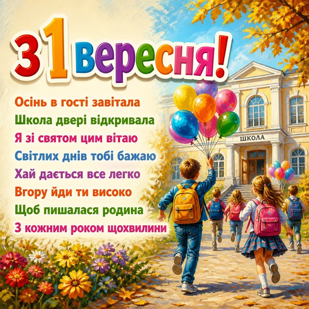 з першим вересня привітання