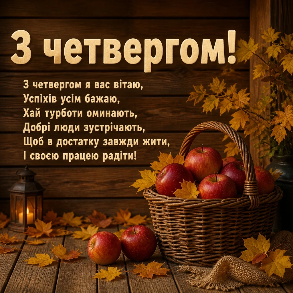 привітання з четвергом на український мові