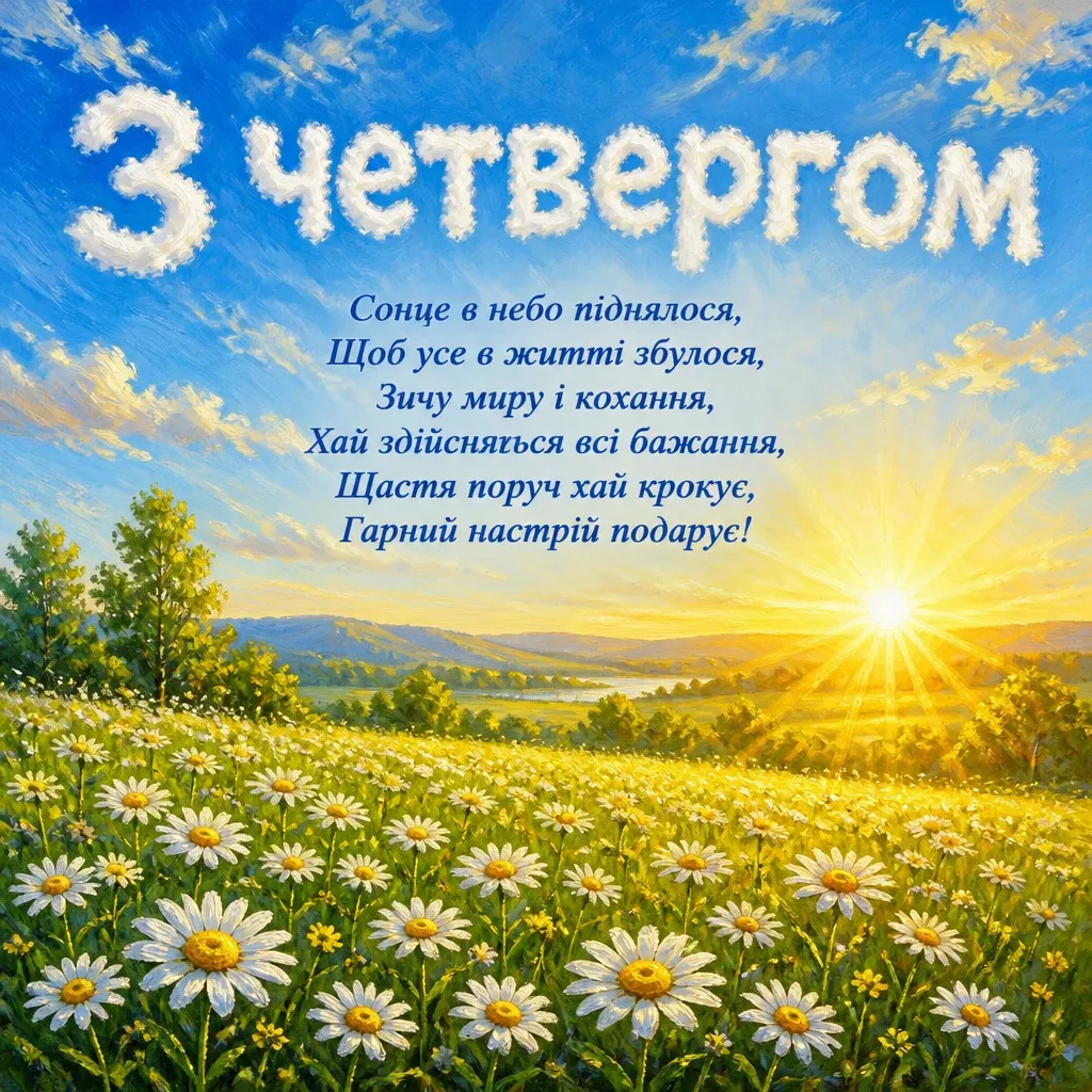 привітання з четвергом на український мові