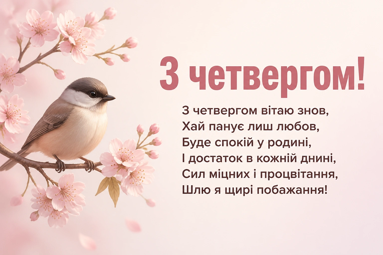 привітання з четвергом на український мові