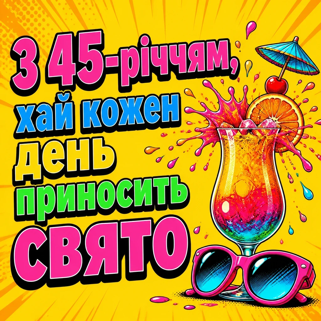 привітання жінці 45 років