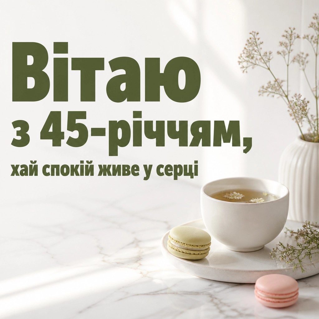 привітання жінці 45 років