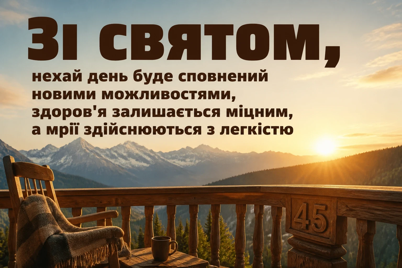 привітання жінці 45 років