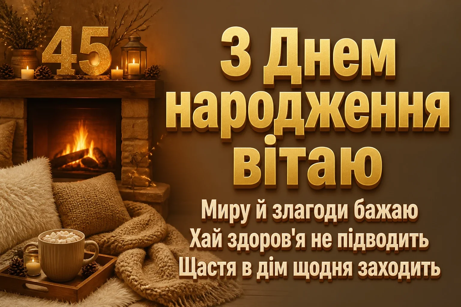 привітання жінці 45 років