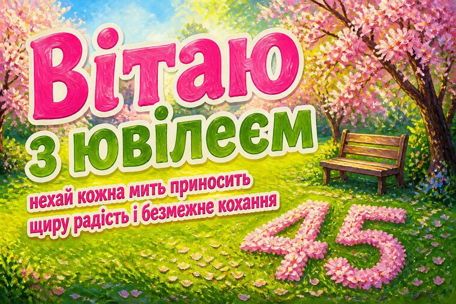 привітання жінці 45 років