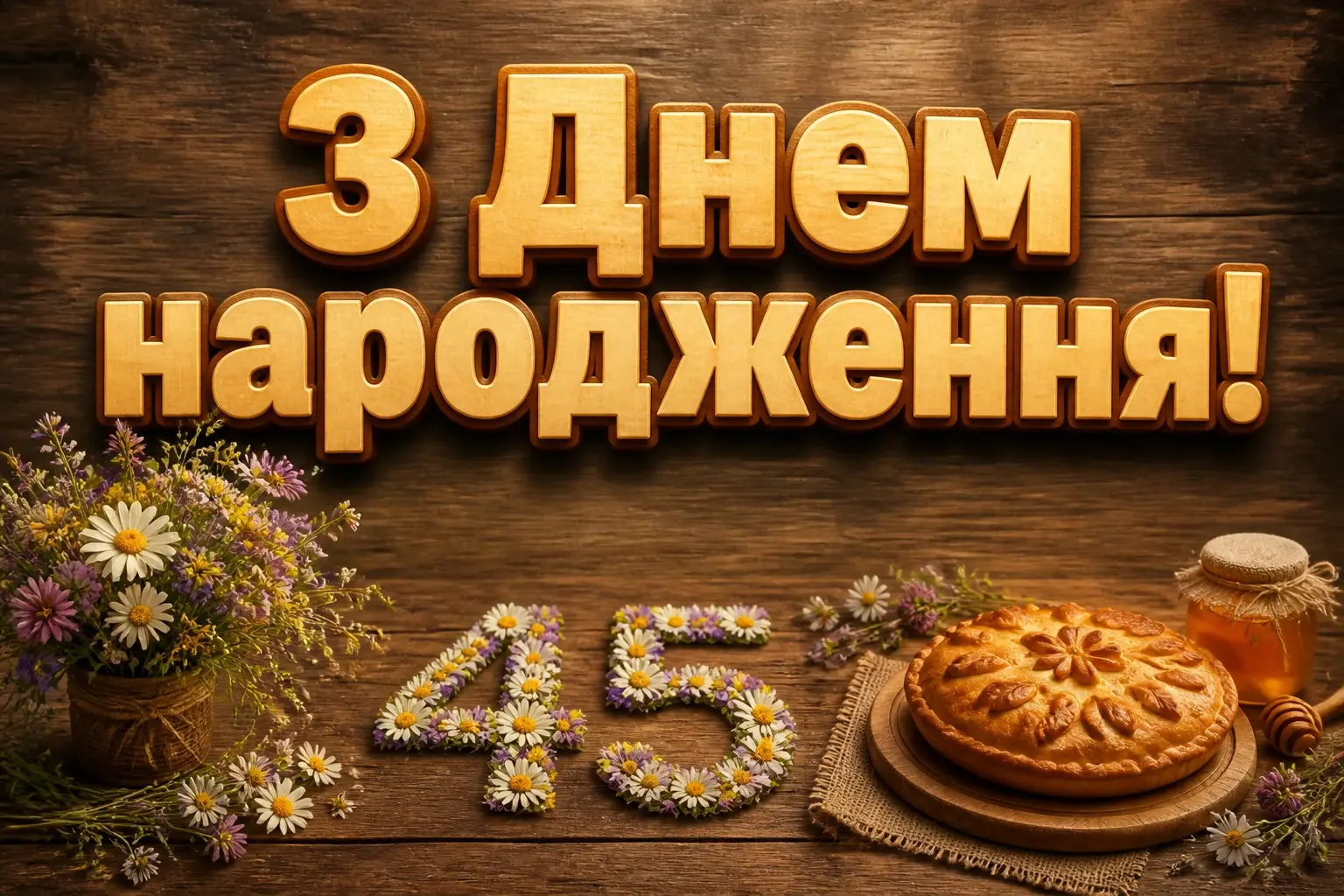 привітання жінці 45 років