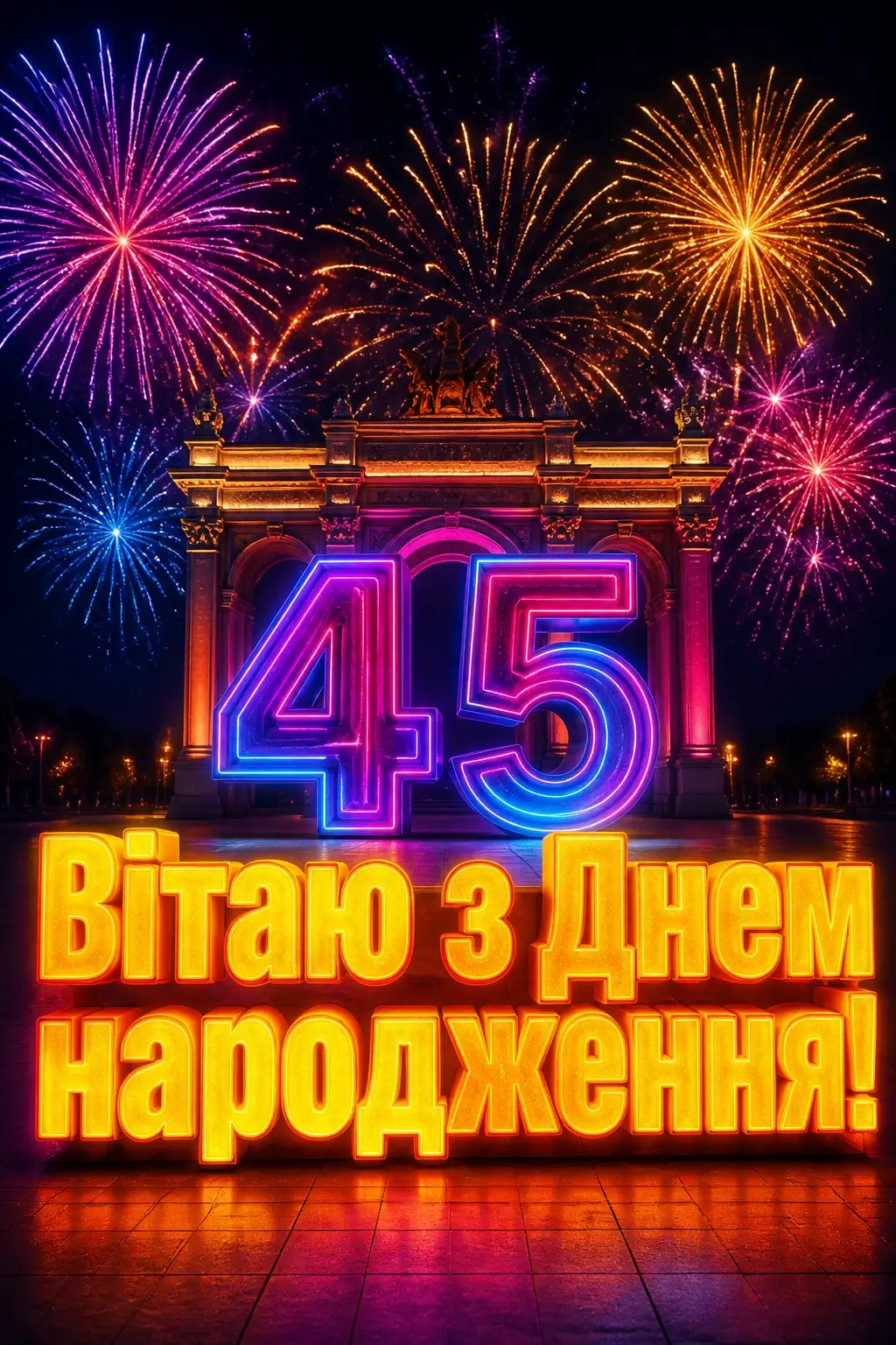 привітання жінці 45 років