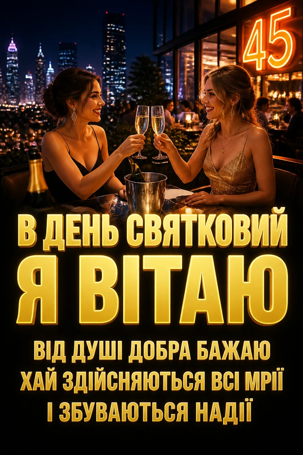 привітання жінці 45 років
