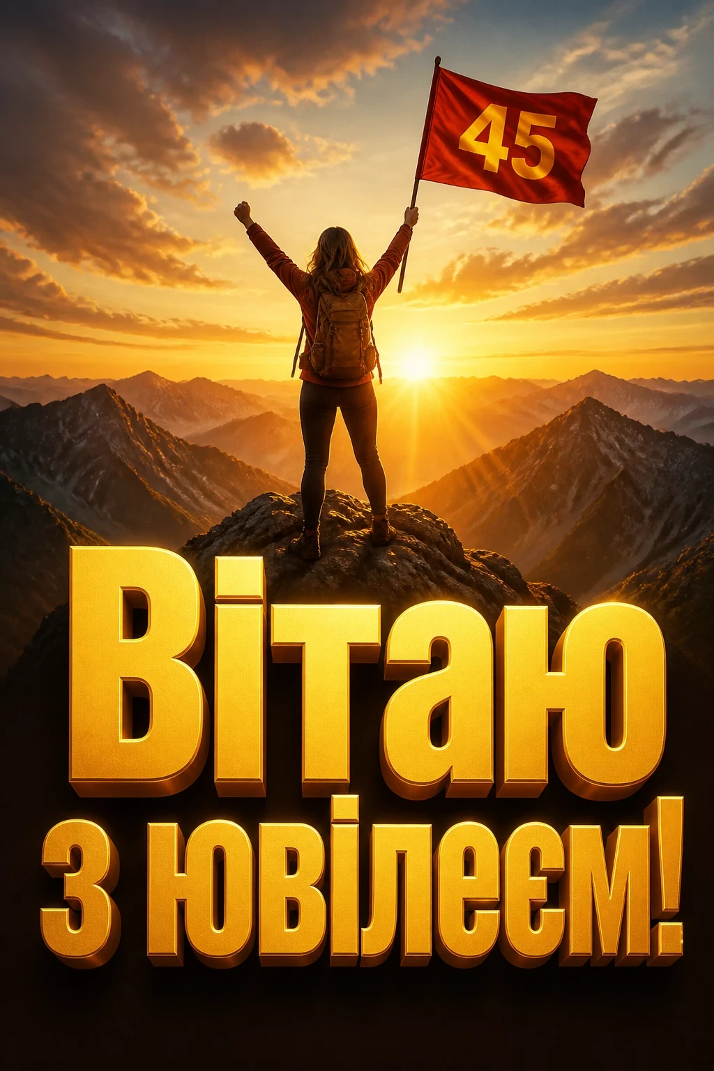 привітання жінці 45 років