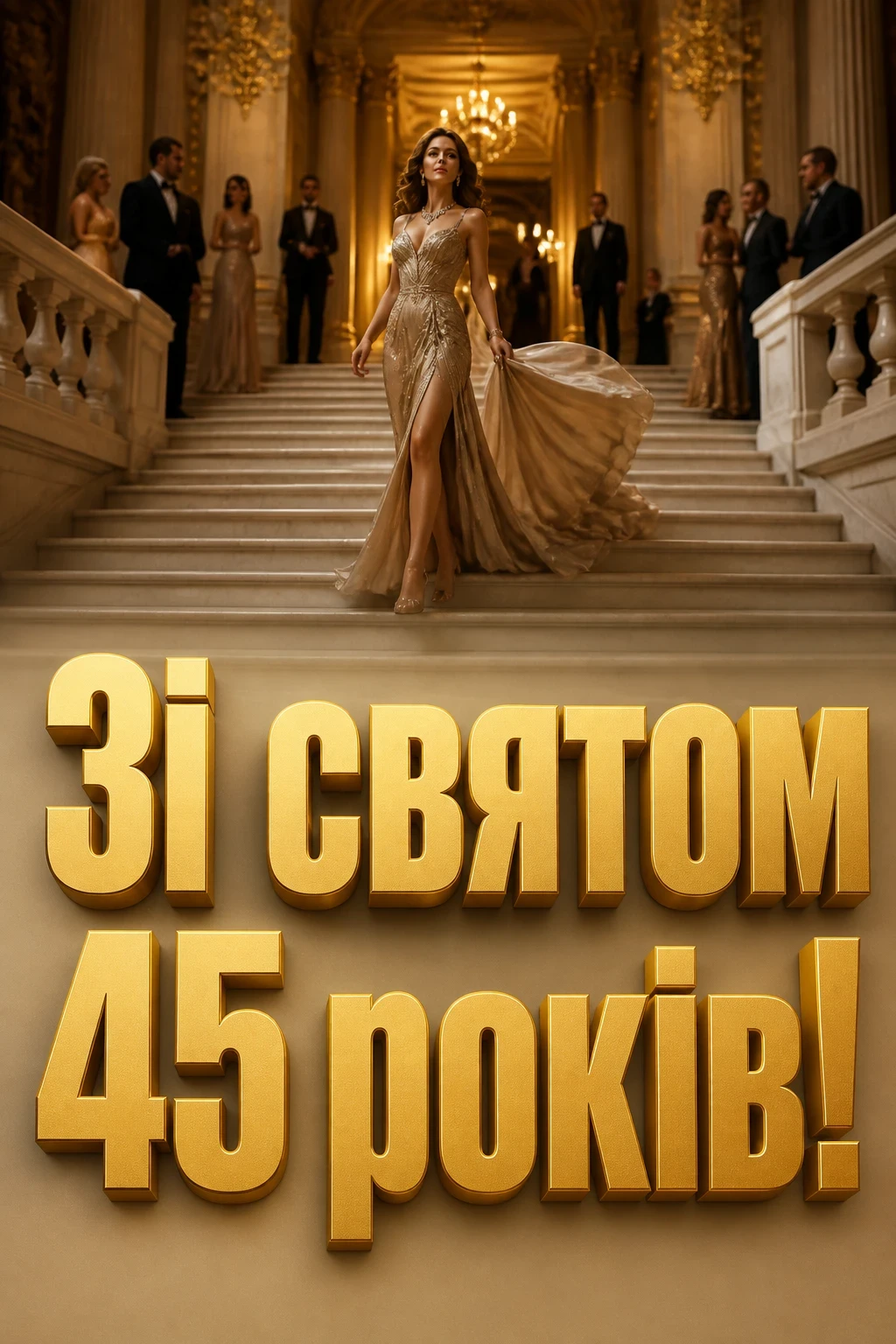 привітання жінці 45 років