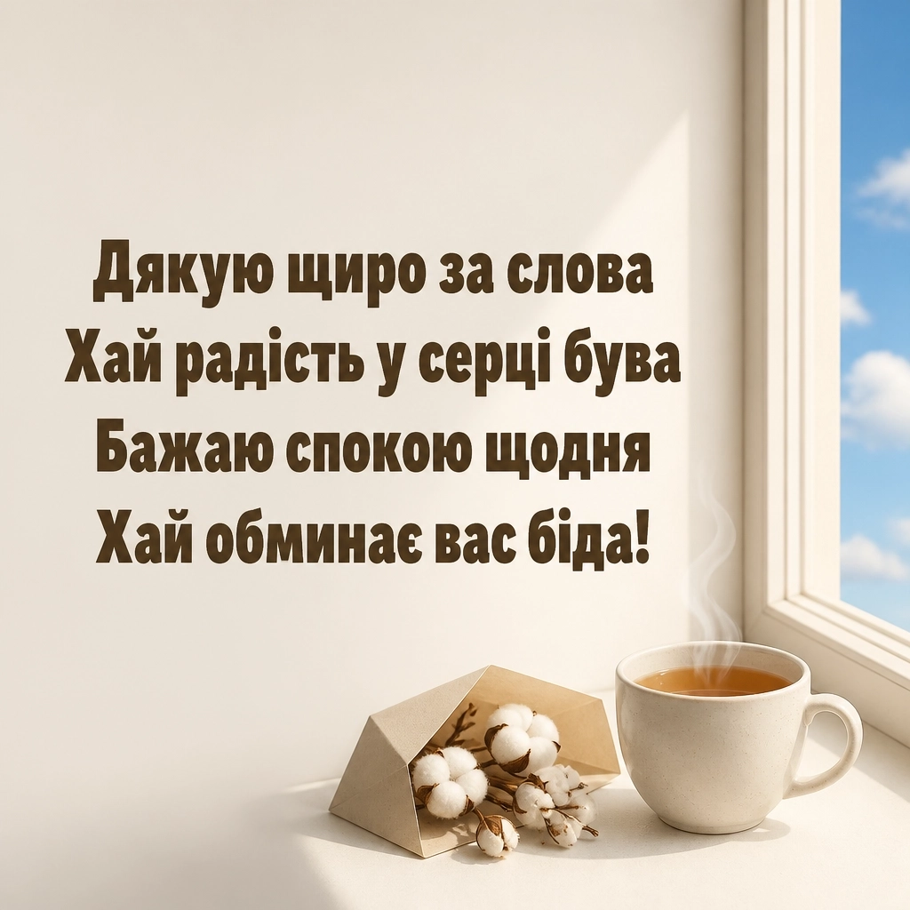 мирного неба щиро дякую дякую за привітання