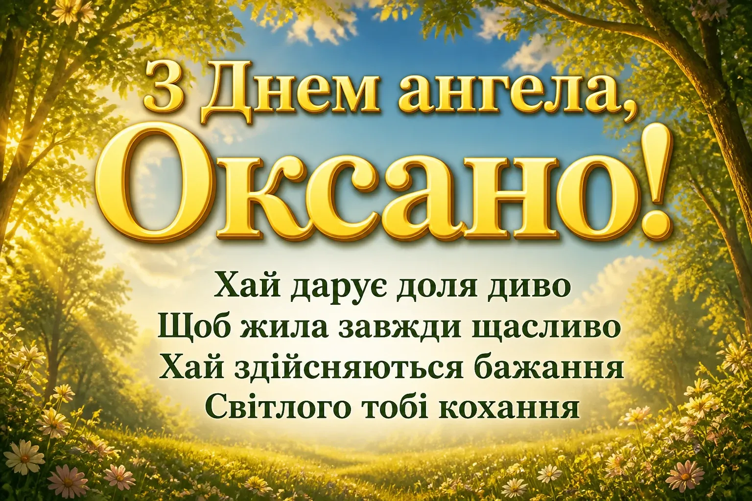 з днем ангела оксана