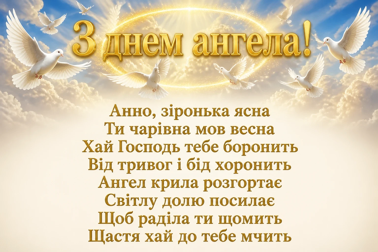 з днем ангела анна